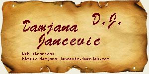 Damjana Jančević vizit kartica